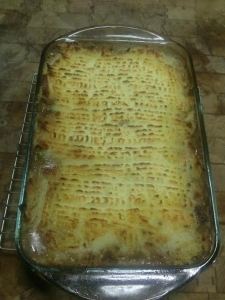 The finished shepherd's pie.  It was delicious. 